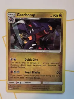 POKEMON GARCHOMP #99/156 RARE CRACKED ICE HOLOFOIL VLP CARD ULTRA PRISM LP-NM - Image 1