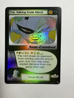 2000 Score CCG - TCG, 1 Star DBZ Preview Card, The Talking Ends Here #1 - Image 1