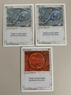 Red Ward 1x + Blue Ward 2x - MTG - REVISED (3rd) - ENGL. - ©1994 NM/M uncommon - Image 1