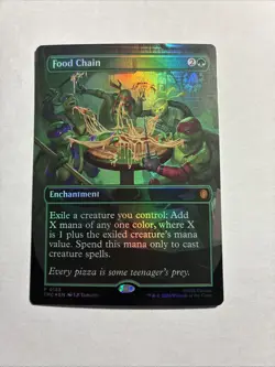 Food Chain (Borderless) Teenage Mutant Ninja Turtles Foil MTG Plus 2 Bonus Rares - Image 1