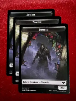 MTG - Innistrad Crimson Vow - Token (x3) Zombie #008/021 T - Unplayed Mint+ - Image 1