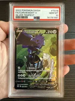 Corviknight V TG18/TG30 Full Art 2022 Pokemon Silver Tempest PSA 10 Gem Mint - Image 3