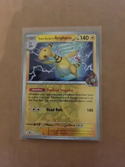 Team Rocket's Ampharos Uncommon Reverse Holo Pokemon TCG Destined Rivals 74/182 - Image 1