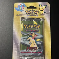 Pokemon Neo Genesis Booster Blister Pack Typhlosion artwork 2001 OPEN/EMPTY - Image 3
