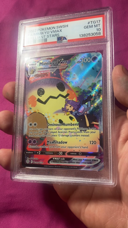 2022 Pokemon TCG SWSH Brilliant Stars #TG17 FA/Mimikyu VMAX PSA 10 GEM MINT - Image 2