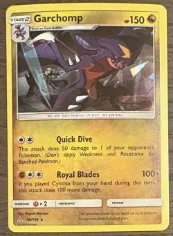 Garchomp Sun & Moon Base Set 99/156 Exclusive Cracked Ice Holo NM Pokemon TCG - Image 1