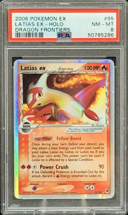2006 Pokemon EX Latias ex-Holo Dragon Frontiers #95/101 Ultra Rare PSA 8 English - Image 1