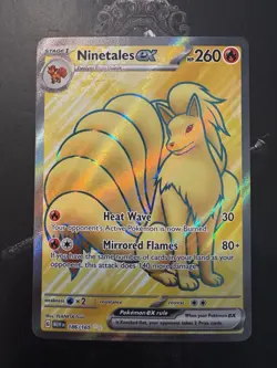 Ninetales EX 186/165 Ultra Rare Full Art Scarlet & Violet Pokemon 151 English - Image 1