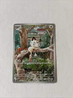 2025 Pokemon Phantasmal Flames TCG MEOWTH 106/094 Ultra Rare Full Art NM - Image 1