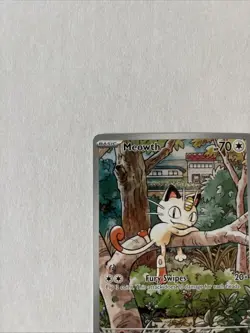 2025 Pokemon Phantasmal Flames TCG MEOWTH 106/094 Ultra Rare Full Art NM - Image 5