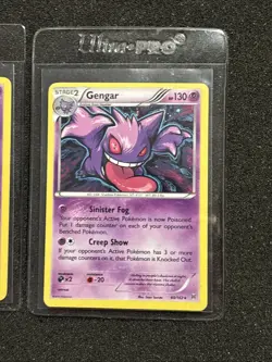 2015 Pokemon Gengar XY Breakthrough Holo Rare 60/162 (Cosmos & Regular) NM - Image 3