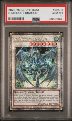 PSA 10 GEM MINT Yugioh Stardust Dragon TN23-EN016 Quarter Century Secret Rare - Image 1