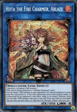 Hiita The Fire Charmer, Ablaze - Secret Rare 1st Ed. RA04-EN074 - NM - YuGiOh - Image 1