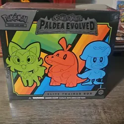 Pokemon TCG Scarlet & Violet Paldea Evolved Elite Trainer Box Kit 45 Cards 2023 - Image 1