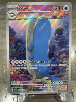 Pokemon 2025 Wailord 162/159 Illustration Rare Journey Together NM - Image 1