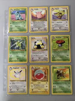 Pokemon TCG Jungle Set Non Holo Rare Binder Page Lot - WOTC VTG 1999 - Image 1