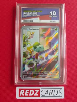 ACE 10 Bulbasaur 143/142 Illustration Rare Stellar Crown graded Pokemon Card - Image 1