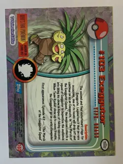 2000 Topps Pokemon TV Series 2 #103 Exeggutor FREE COMBINED SHIPPING - Image 2