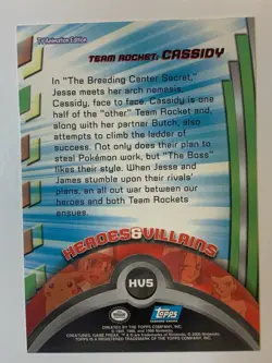 2000 Topps Pokemon TV Series 2 #HV5 Cassidy FREE COMBINED SHIPPING - Image 2
