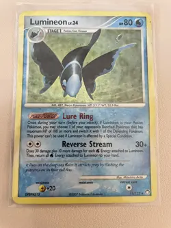 Pokemon TCG Lumineon #11 Mysterious Treasures 11/123 Holo Rare LP - Image 1