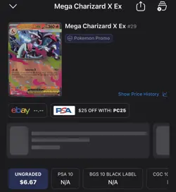 Pokemon Mega Charizard X ex 013/094 Phantasmal Flames Double Rare Holo Stage 2 - Image 3