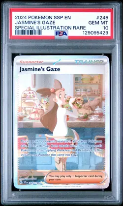 2024 POKEMON SSP EN-SURGING SPARKS #245 JASMINE'S GAZE PSA 10 - Image 1