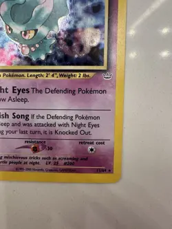 Pokemon TCG Misdreavus Holo Rare Neo Revelation NM Near Mint 11/64 - Image 3