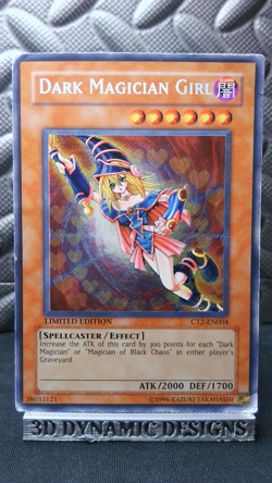 | Yugioh Dark Magician Girl CT2-EN004 Secret Rare 2005 Collectors Tin DMG 🔥 | - Image 1
