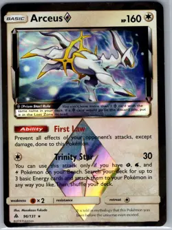 Arceus Prism Star 96/131 Holo SM - Forbidden Light - Pokemon Card - LP - Image 1
