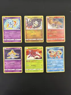Pokemon TCG Sun & Moon Shining Legends Shining Card Lot NM/M Rayquaza Mew Ho-Ho - Image 1