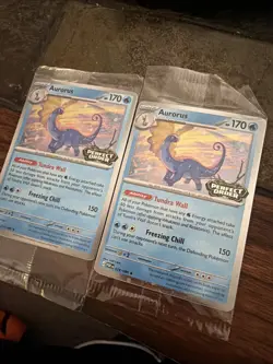 2 Pokemon Perfect Order Promo Holo Card Aurorus 024/088 Sealed Pack Stamped - Image 1