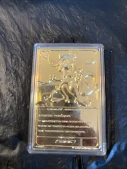 Pokemon Gold Mewtwo Card 1999 Burger King 23K Gold Plated Mewtwo Card - Image 2