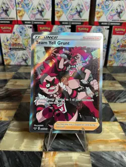 Pokemon Team Yell Grunt 202/202 Full Art Sword & Shield Base Card - Image 1