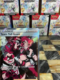 Pokemon Team Yell Grunt 202/202 Full Art Sword & Shield Base Card - Image 3
