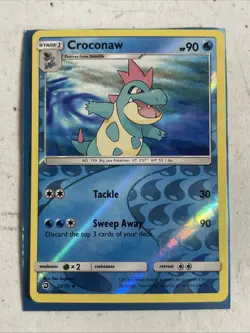 REVERSE HOLO Pokemon Sun Moon Dragon Majesty Card Croconaw 23/70 - Image 1