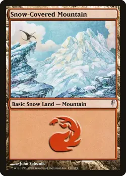 20x Snow-Covered Mountain #154 - CSP Coldsnap - MTG Magic Basic Land LP - Image 1