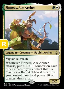 MTG Finneas Ace Archer Bloomburrow Rare Legendary Creature Rabbit Archer NM - Image 1