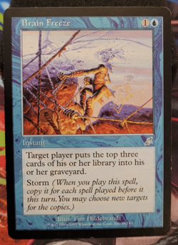 MAGIC THE GATHERING SCOURGE UNCOMMON BRAIN FREEZE LIGHTLY PLAYED - Image 1