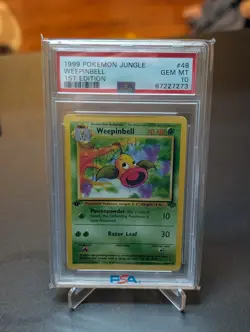 1999 POKEMON JUNGLE WEEPINBELL 48 1st EDITION PSA 10 - Image 1