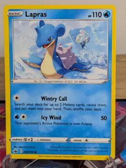 LAPRAS 029/198 COMMON CHILLING REIGN POKEMON LP - Image 1