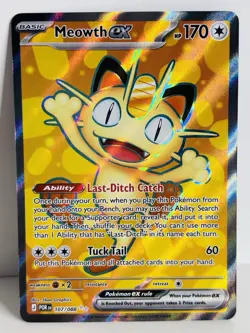 Meowth ex 107/088 Full Art POKEMON TCG Mega Evolution - Perfect Order - Image 1