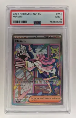 PSA 9 Pokemon TCG S&V Base Set - Miriam 251/198 Holo Special Illustration Rare - Image 1