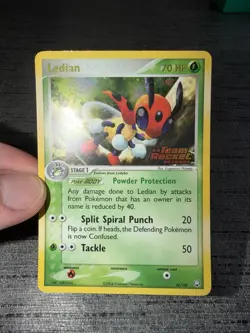 Carte Pokemon Ledian 23/109 Stamped Ex Team Rocket Returns English Occasion - Image 3