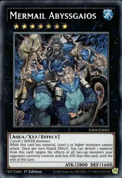 Mermail Abyssgaios - Secret Rare 1st Edition RA04-EN065 - NM - YuGiOh - Image 1