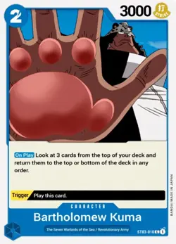 NM-Mint, English One Piece Bartholomew Kuma - ST03-010 - C Starter Deck 03: The - Image 1