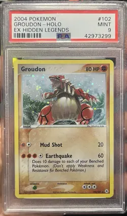 PSA 9 Groudon 102/101 Hidden Legends Secret Rare Pokemon Card - Image 1
