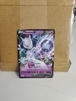 Pokemon Mewtwo v Holo Ultra Rare TCG Card 030/078 Pokemon Go Full Art LP-NM - Image 1