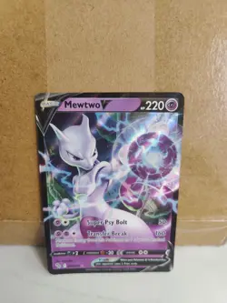 Pokemon Mewtwo v Holo Ultra Rare TCG Card 030/078 Pokemon Go Full Art LP-NM - Image 2