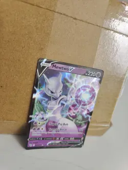Pokemon Mewtwo v Holo Ultra Rare TCG Card 030/078 Pokemon Go Full Art LP-NM - Image 3