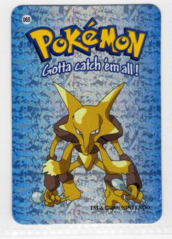 Alakazam #065 - Vintage Pokemon Vending Prism Holo Sticker Card 2000 Nintendo - Image 1